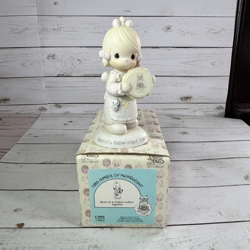 Precious Moments Birds of a Feather Collect Together 1997 Figurine w‎ Box